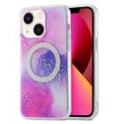 For iPhone 13 Dual-side IMD Marble Magsafe Phone Case(Smudged Purple) - 1