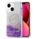 For iPhone 13 Dual-side IMD Marble Magsafe Phone Case(White Purple) - 1
