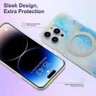For iPhone 12 Dual-side IMD Marble Magsafe Phone Case(White Purple) - 4