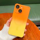 For iPhone 14 Plus Four-Corner Shockproof Gradient TPU Phone Case(Orange Yellow) - 1