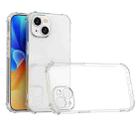 For iPhone 15 Four-Corner Shockproof Clear TPU Phone Case(Transparent) - 1