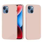 For iPhone 15 Solid Color Silicone Phone Case(Sand Pink) - 1