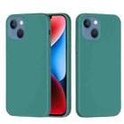 For iPhone 15 Plus Solid Color Silicone Phone Case(Pine Needle Green) - 1