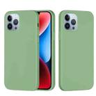 For iPhone 15 Pro Solid Color Silicone Phone Case(Mint Green) - 1