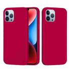 For iPhone 15 Pro Max Solid Color Silicone Phone Case(Rose Red) - 1