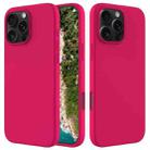 For iPhone 16 Pro Max Solid Color Silicone Phone Case(Rose Red) - 1