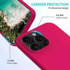 For iPhone 16 Pro Max Solid Color Silicone Phone Case(Rose Red) - 2