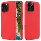 For iPhone 16 Pro Solid Color Silicone Phone Case(Red) - 1