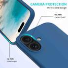 For iPhone 16 Plus Solid Color Silicone Phone Case(Cobalt Blue) - 2