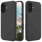 For iPhone 16 Plus Solid Color Silicone Phone Case(Black) - 1