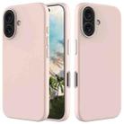 For iPhone 16 Plus Solid Color Silicone Phone Case(Sand Pink) - 1