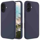 For iPhone 16 Plus Solid Color Silicone Phone Case(Midnight Blue) - 1