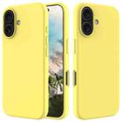 For iPhone 16 Solid Color Silicone Phone Case(Lemon Yellow) - 1