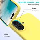 For iPhone 16 Solid Color Silicone Phone Case(Lemon Yellow) - 2