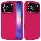 For iPhone 17 Pro Max Solid Color Silicone Phone Case(Rose Red) - 1