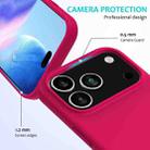 For iPhone 17 Pro Max Solid Color Silicone Phone Case(Rose Red) - 2