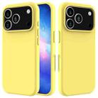 For iPhone 17 Pro Max Solid Color Silicone Phone Case(Lemon Yellow) - 1