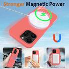 For iPhone 16 Pro Max Shockproof Silicone Magsafe Phone Case(Pink Orange) - 3