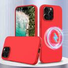 For iPhone 16 Pro Max Shockproof Silicone Magsafe Phone Case(Red) - 1