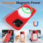 For iPhone 16 Pro Max Shockproof Silicone Magsafe Phone Case(Red) - 3