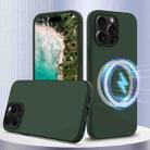 For iPhone 16 Pro Max Shockproof Silicone Magsafe Phone Case(Dark Green) - 1