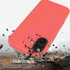 For iPhone 16 Plus Shockproof Silicone Magsafe Phone Case(Pink Orange) - 2