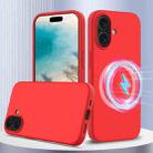 For iPhone 16 Plus Shockproof Silicone Magsafe Phone Case(Red) - 1