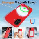 For iPhone 16 Plus Shockproof Silicone Magsafe Phone Case(Red) - 3