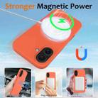 For iPhone 16 Plus Shockproof Silicone Magsafe Phone Case(Gold Orange) - 3