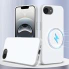 For iPhone 16e Shockproof Silicone Magsafe Phone Case(White) - 1