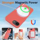 For iPhone 16e Shockproof Silicone Magsafe Phone Case(Pink Orange) - 3