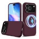 For iPhone 17 Pro Shockproof Silicone Magsafe Phone Case(Plum Color) - 1