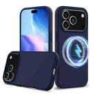 For iPhone 17 Pro Shockproof Silicone Magsafe Phone Case(Navy Blue) - 1