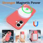 For iPhone 17 Shockproof Silicone Magsafe Phone Case(Pink Orange) - 3