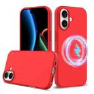 For iPhone 17 Shockproof Silicone Magsafe Phone Case(Red) - 1