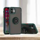 For iPhone 11 Pro Q Shadow 1 Generation Series TPU + PC Protective Case with 360 Degrees Rotate Ring Holder(Army Green) - 1