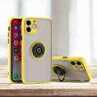 For iPhone 11 Q Shadow 1 Generation Series TPU + PC Protective Case with 360 Degrees Rotate Ring Holder(Yellow) - 1