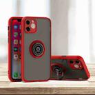 For iPhone 11 Pro Max Q Shadow 1 Generation Series TPU + PC Protective Case with 360 Degrees Rotate Ring Holder(Red) - 1