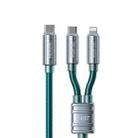 WK WDC-13 65W 2 in 1 Type-C to Type-C+8 Pin Super Fast Charge Data Cable, Length: 1.2m(Blue) - 1