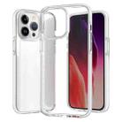 For iPhone 15 Pro Max Two-color Shockproof High Transparency TPU Phone Case(White) - 1