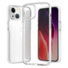 For iPhone 15 Plus Two-color Shockproof High Transparency TPU Phone Case(White) - 1