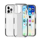 For iPhone 16 Pro Max Two-color Shockproof High Transparency TPU Phone Case(Black) - 1