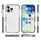 For iPhone 16 Pro Max Two-color Shockproof High Transparency TPU Phone Case(Black) - 2