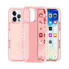 For iPhone 16 Pro Max Two-color Shockproof High Transparency TPU Phone Case(Pink) - 1