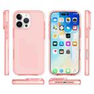 For iPhone 16 Pro Max Two-color Shockproof High Transparency TPU Phone Case(Pink) - 2