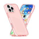 For iPhone 16 Pro Max Two-color Shockproof High Transparency TPU Phone Case(Pink) - 3