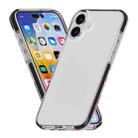 For iPhone 16 Plus Two-color Shockproof High Transparency TPU Phone Case(Black) - 3