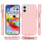 For iPhone 16 Plus Two-color Shockproof High Transparency TPU Phone Case(Pink) - 2