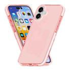 For iPhone 16 Plus Two-color Shockproof High Transparency TPU Phone Case(Pink) - 3