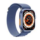 WS-E9 Ultra 2.2 inch IP67 Waterproof Loop Nylon Band Smart Watch, Support Heart Rate / NFC(Blue) - 3